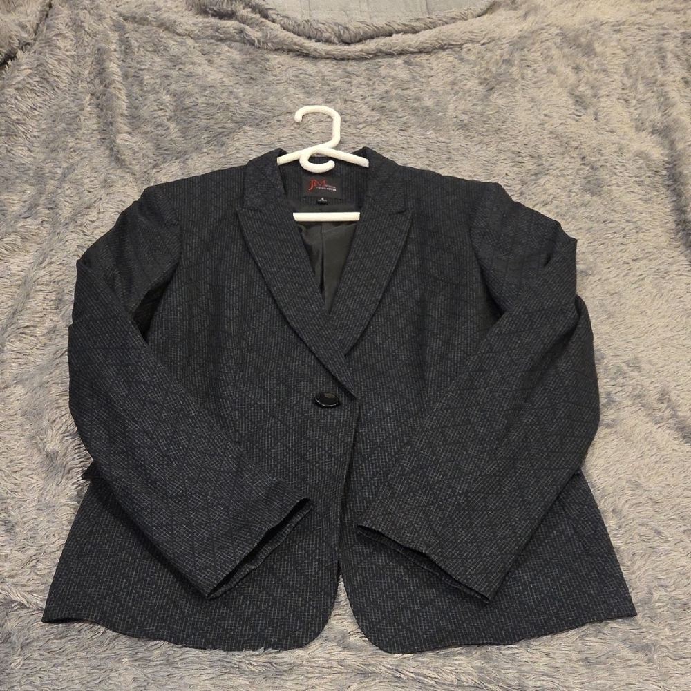 Women's Single-Button Blue Blazer - Classic Workwear Size 14!